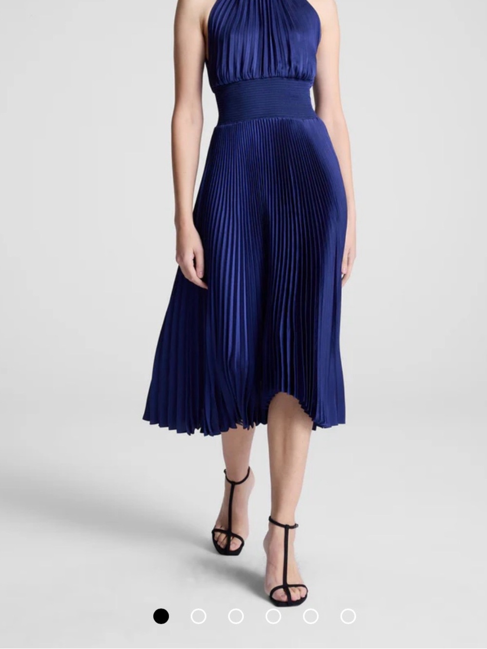 A.L.C. Pleated Midi Skirt in Royal Blue